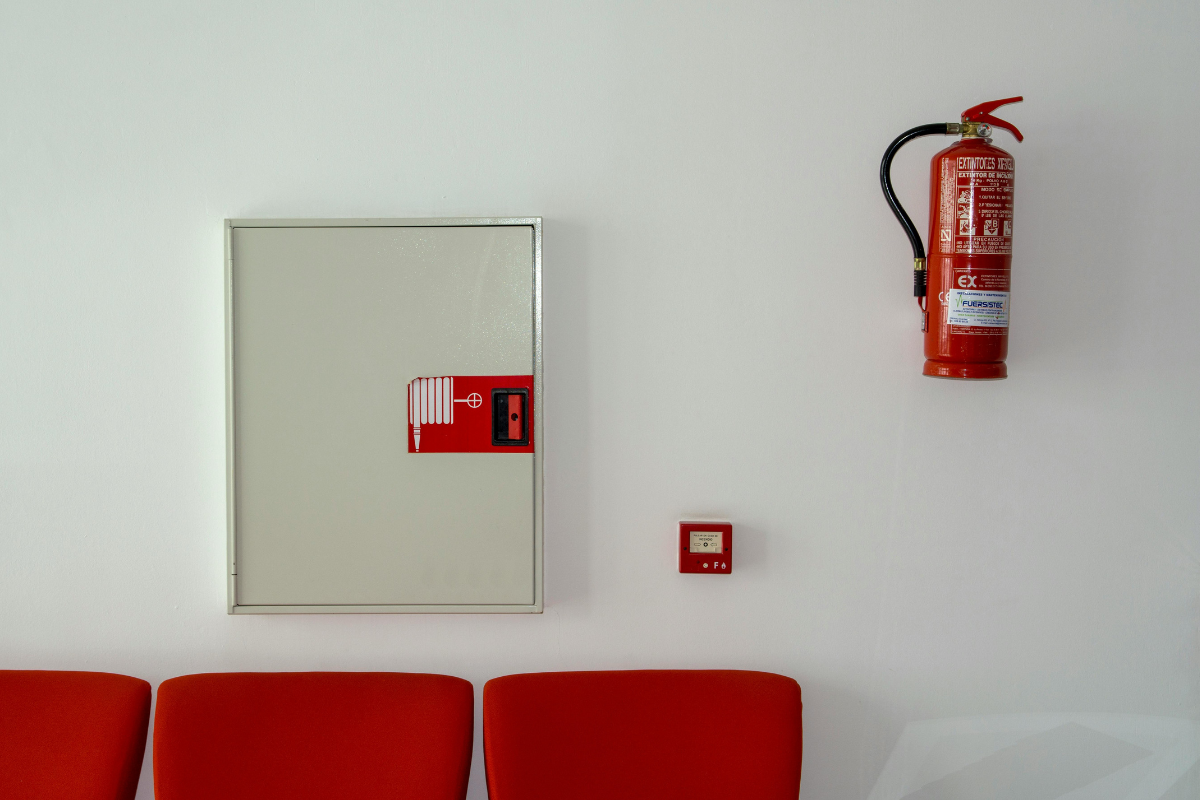 Fire safety plant on site.