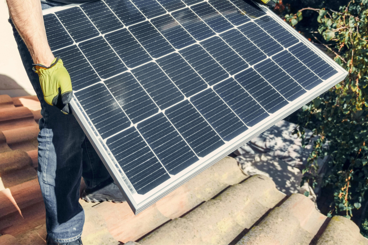 Solar panel installation.