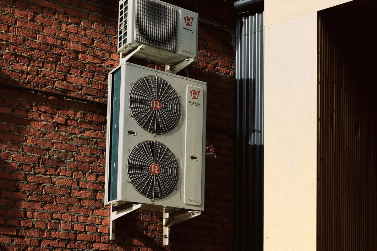 AC unit mounted on the wall.