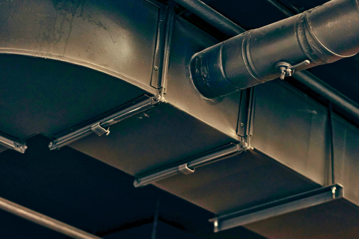 Ventilation plant in a building.